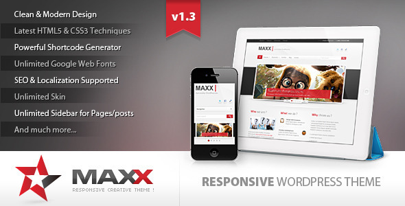 Maxx 漂亮简洁的企业 WordPress主题模板