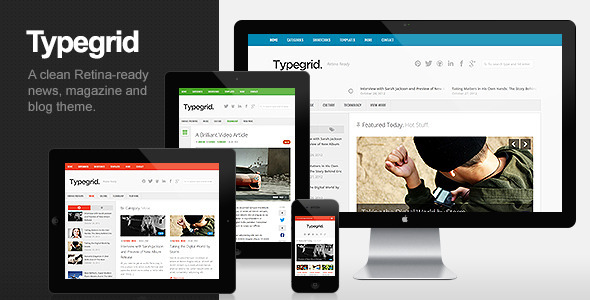  Typegrid News Magazine Blog WordPress Theme Template