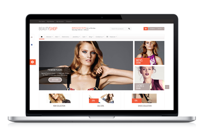  Advanced WordPress Theme WOOCOMMER – BEAUTYSHOP