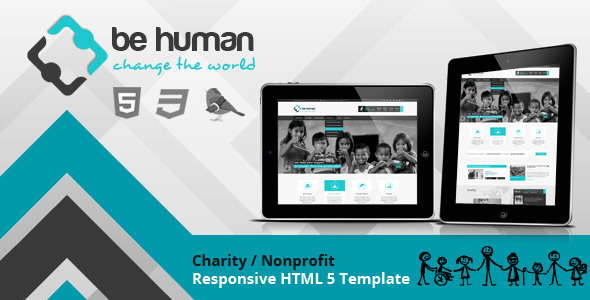 Be Human 企业创意XHTML5/CSS静态网站模板主题