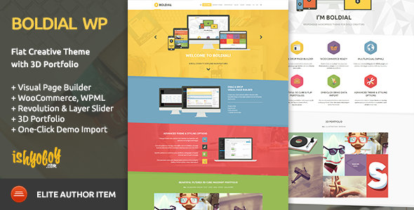  Bold WP Flat Creative 3D WordPress Theme [updated to v2.1]