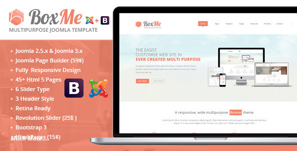 创客源码 BoxMe 企业 Joomla模板主题
