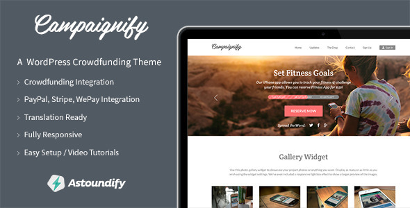  The latest campaign crowdfunding WordPress theme