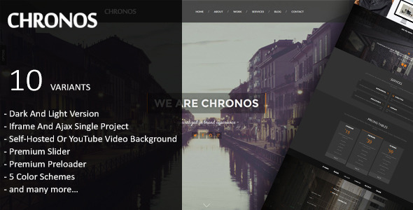 大气全屏 Chronos 单页视差 HTML5静态网站模板主题
