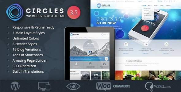 Circles - 响应式多用途企业网站WordPress汉化主题