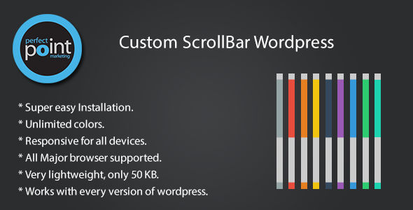 Custom scrollbar 彩色自定义滚动条WordPress插件