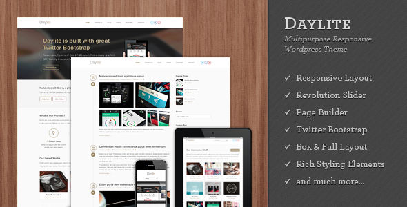  Daylite Adaptive Multipurpose Response WordPress Theme Template