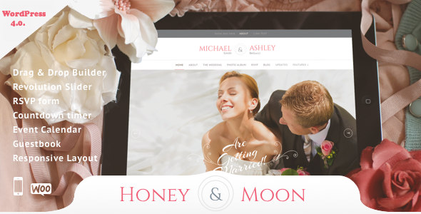  Honeymoon&Wedding Wedding Planning Wordpress Theme