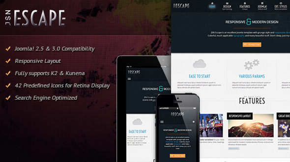 自适应 JSN Escape Joomla模版主题