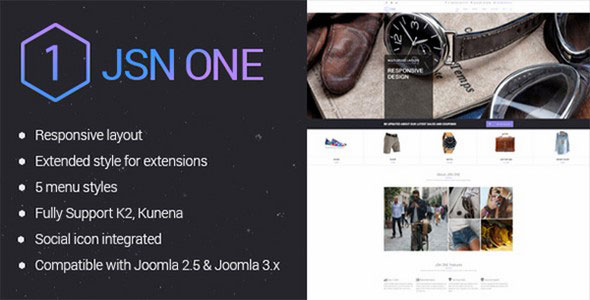JSN one 时尚购物网上商城 Joomla模板主题