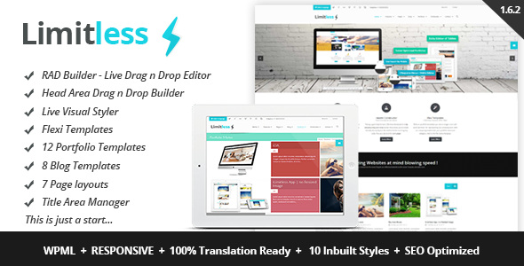自适应 Limitless 企业多用途 WordPress主题模板