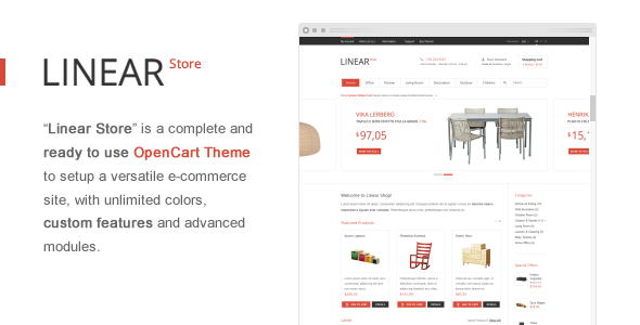 Linear Store Opencart主题