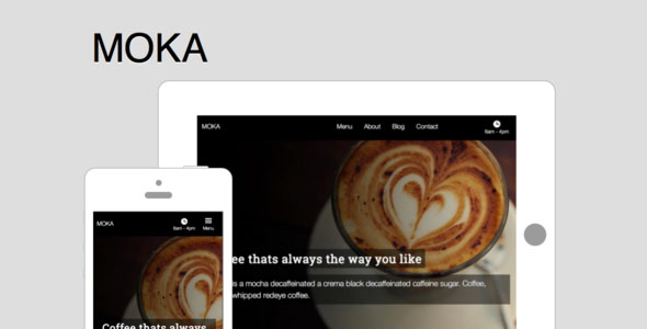 自适应 Moka HTML5静态网站模版