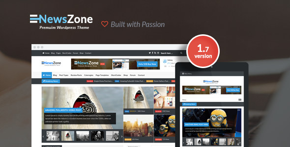 NewsZone 新闻杂志图片展示 WordPress主题[v2.4.7]