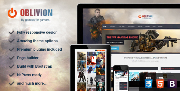  An Oblivion game WordPress theme