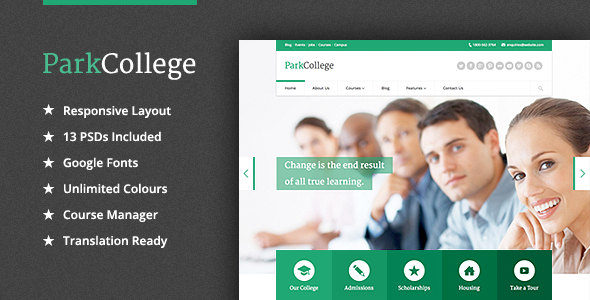 ParkCollege 学校和培训 WordPress主题