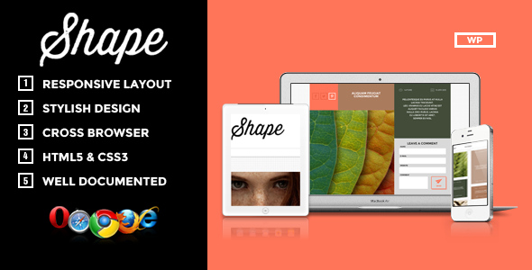  Shape Photography Wall WordPress Theme Template