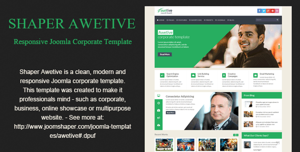 自适应 Awetive 企业 Joomla模板主题