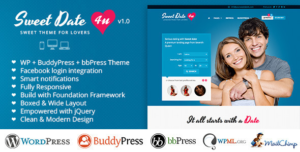 Sweet Date - More than a Wordpress Dating Theme