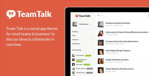 Team Talk 团队协作 WordPress主题