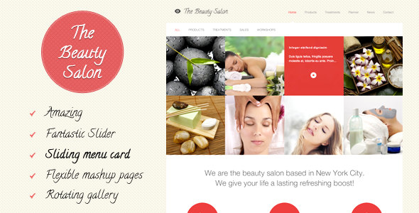 The Beauty Salon v3.1 - 健康美容 WordPress主题模板