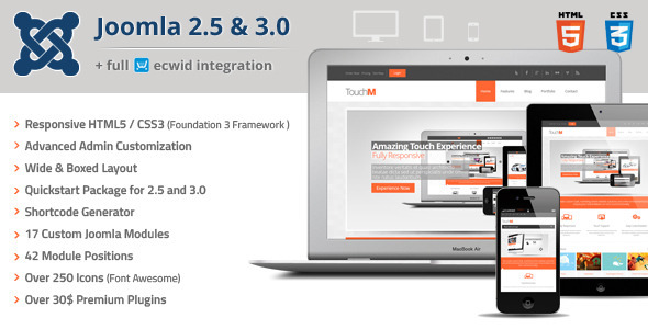 TouchM 企业&购物 Joomla 模板主题