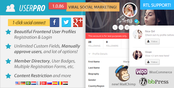 User Profiles with Social Login WordPress插件[更新至v1.0.88]