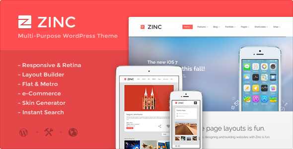 Zinc 多用途 WordPress主题模板