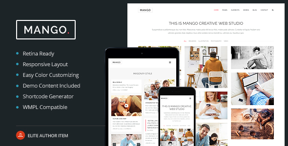  Mango multi-purpose works display WordPress theme