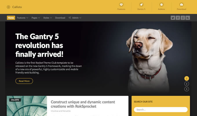 Callisto JOOMLA模板 v1.0