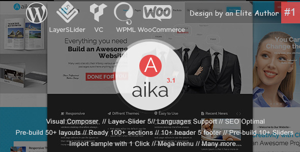 Aaika 多用途 WordPress主题 [ 更新至 v3.1.4 ]