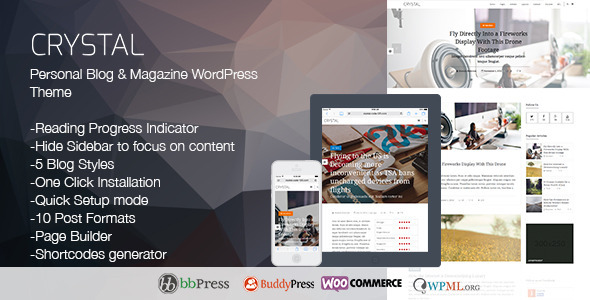 Crystal 博客 WordPress主题 [ 更新至 v1.5 ]