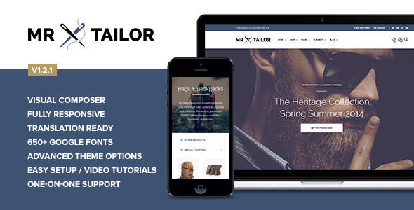 Mr. Tailor WooCommerce购物商城 WordPress主题
