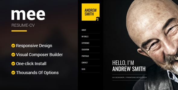 MEE v1.7.0 - 个人简历 WordPress主题