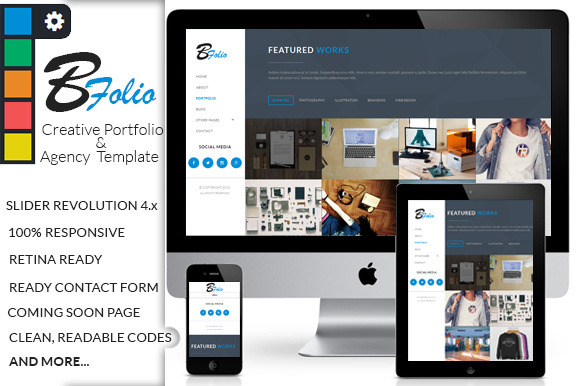 BFolio 创意作品展示 HTML5模板