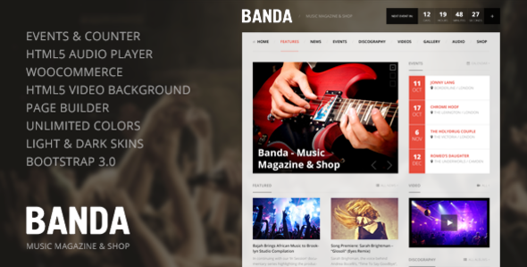 Banda-WordPress-Music-Magazine