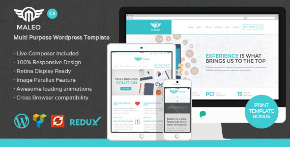 Maleo 干净企业 WordPress主题 [ 更新至 v1.3 ]