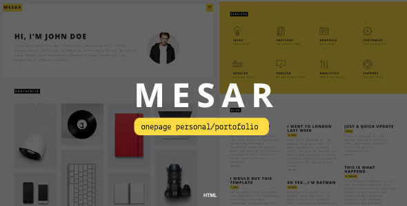 Mesar 单页作品展示 HTML5模板