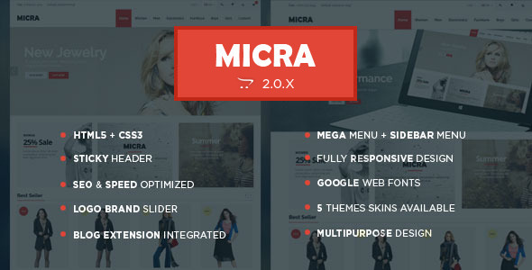 Micra 多用途 OpenCart主题