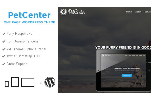 Pet-Center-One-Page-Vets-WP-Theme