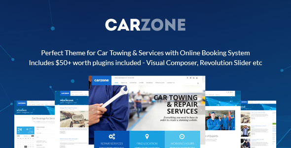  Car Zone - WordPress theme of auto repair service center website