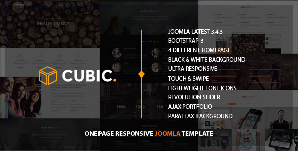 Cubic 单页 JOOMLA模板