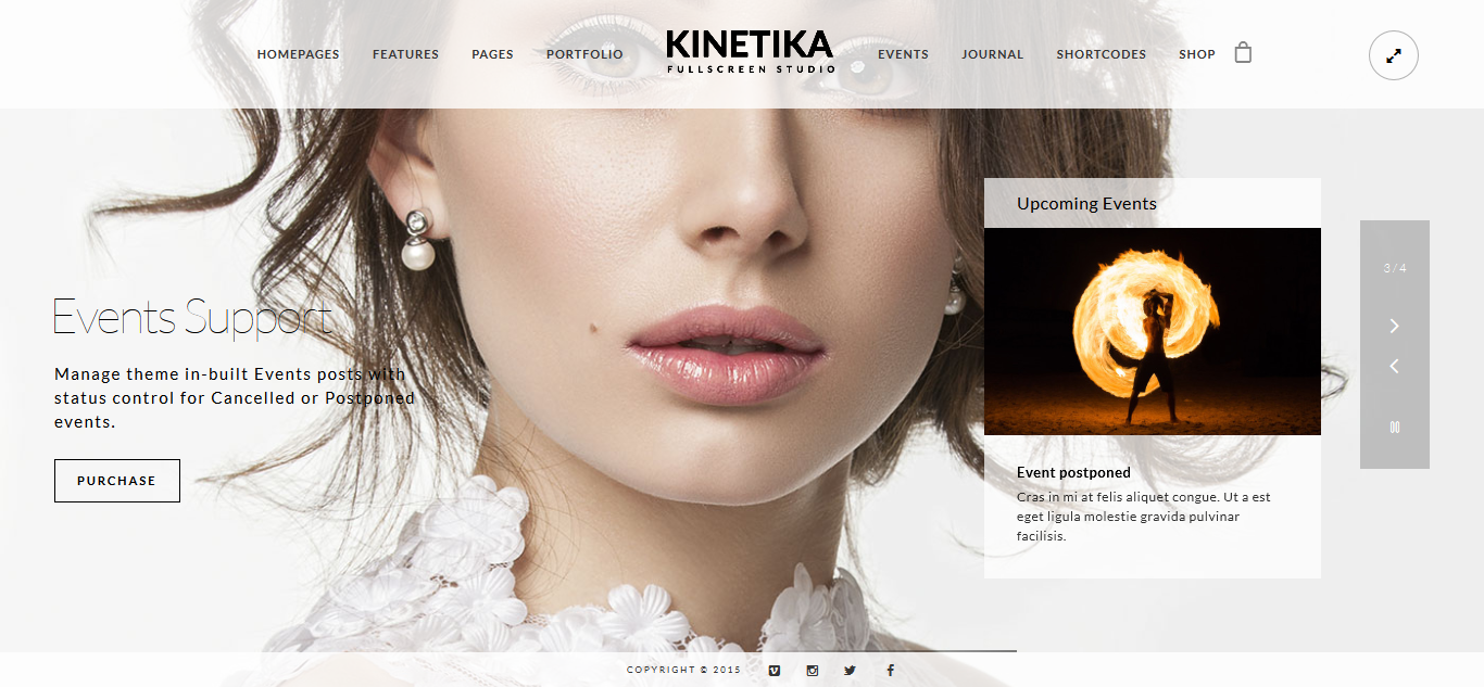 Kinetika - Fullscreen Photography Theme