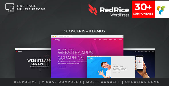 RedRice - 简约单页多用途网站WordPress汉化主题