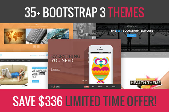 35+ Bootstrap 3 HTML5模板，里面有35+ HTML模版，都是基于Bootstrap 3。
