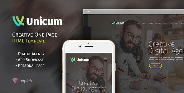 Unicum 单页创意 HTML模板