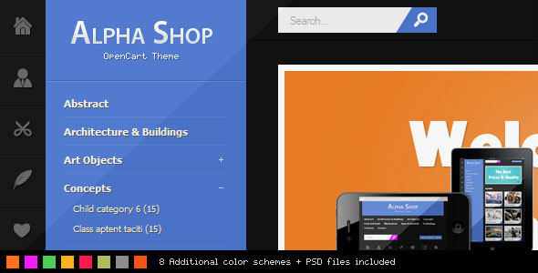 Alpha OpenCart主题