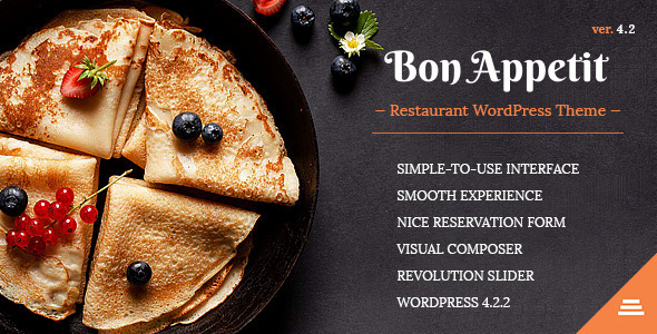 Bon Appetit 餐饮餐厅WordPress主题