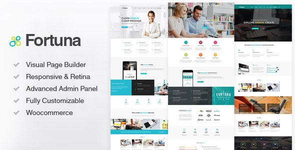  Fortuna multi-purpose enterprise business website WordPress theme