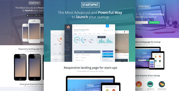 Startupkit 视差着陆页 HTML5网站模板